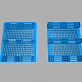 Industrial Heavy Duty Plastic Pallets With Grid Design Blue For Storage Logistics