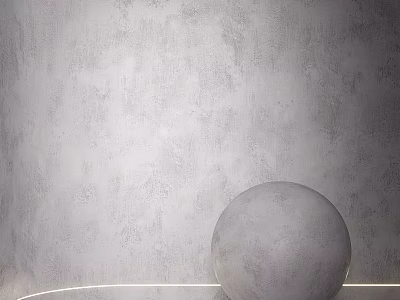 Circular Concrete Component with Light Strip Placed on Floor against Gray Wall 3d model