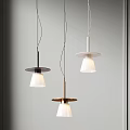 Modern Pendant Lights With Metal Finishes And White Shades In Minimalist Design