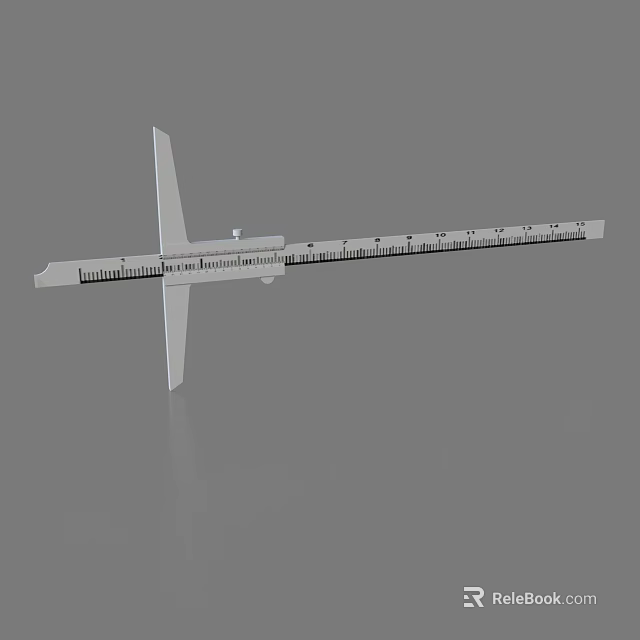 Professional Stainless Steel Adjustable Combination Square With Precision Scale For Woodworking 3d model 