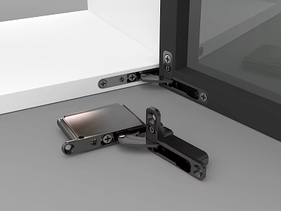 Sturdy Metal Hinge For Furniture Cabinet Door With Durable Structure And Smooth Operation 3d model