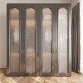 Modern Luxury Wardrobe Interior Design With Glass Doors And Metal Frame