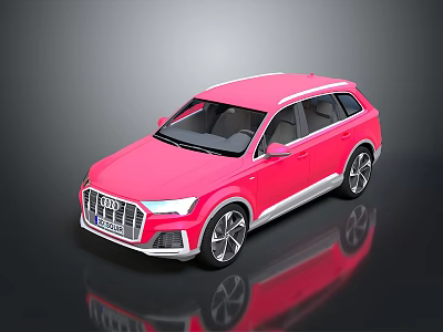 Pink SUV Car With Modern Design And Stylish Grille And Alloy Wheels 3d model