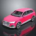 Pink SUV Car With Modern Design And Stylish Grille And Alloy Wheels