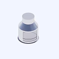 Industrial Cooling Tower with Silver Conical Top Blue Support Frame and Metal Structure