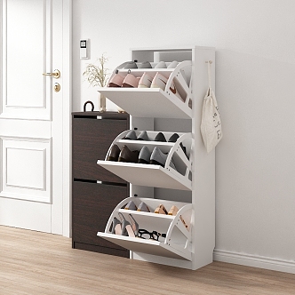 Shoe cabinet open shoes tipping shoe cabinet 3d model