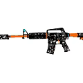 Colorful Patterned Gun With Orange Barrel And Multiple Design Elements
