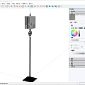 Modern Floor Lamp With Metal Pole And Fabric Shade For Contemporary Home Decoration