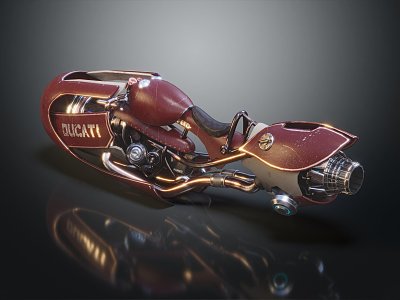 INDUSTRIAL LOFT MOTORCYCLE JET MOTORCYCLE SCI-FI MOTORCYCLE CONCEPT MOTORCYCLE 3d model