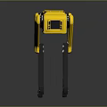 Yellow Four Legged Robot By Boston Dynamics With Mechanical Legs 3d model