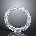 Sparkling Round Diamond Ring With Shiny Stones As Daily Jewelry Accessory