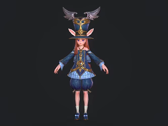 Modern Little Girl Anime Little Girl Cartoon Little Girl Cute Little Girl 3d model