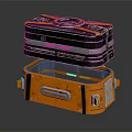 Orange And Black Equipment Case Stacked Design With Handle Latch Durable Professional