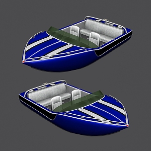 Modern Speedboat Cartoon Speedboat 3d model