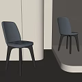 Minimalist Gray Upholstered Single Chair With Black Legs In Modern Interior