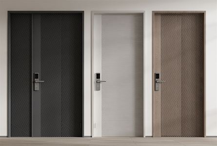 Modern security door entry door letter door 3d model