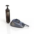 Vintage Metal Hand Pump And Oil Tank With Classic Design And Rustic Look