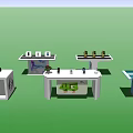 Display Cabinets and Shelves with Modern White Design for Showcasing Mobile Phones 4G Products