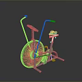 Sturdy Exercise Air Bike With Fan Wheel Seat Handlebar And Pedals For Home Fitness