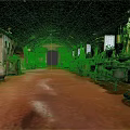 Traditional Cultural Center With Arched Ceiling Red Floor Wall Decorations And Artifacts