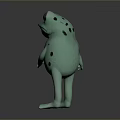 Two Animated Green Frog Characters Holding Hands In Cute Hugging Pose Together