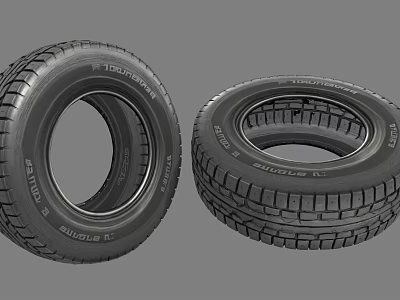 High Quality Touring Car Tires With Durable Tread Pattern And Rubber Construction 3d model