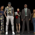 Diverse Group of People Standing Together Showcasing Various Clothing Styles Including Casual And Formal Outfits