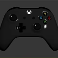 Black Xbox Game Controller With Colored Y X B A Buttons And Ergonomic Design 3d model