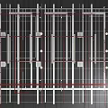 Industrial Pipes Structural Design Layout With Grid Connections And Multiple Diagram Views
