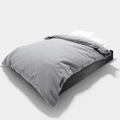 Modern Double Bed Bed Quilt Pillow 3d model Modern Double Bed Bed Quilt Pillow 3d model