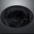 Blue Oval Plant Pot Featuring Lush Green Plant Against Dark Background