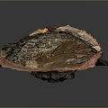 Natural Cave Interior With Dirt Floor Bricks And Metal Structure Elements