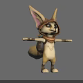 Cute Cartoon Fox Character Wearing Hat Scarf And Backpack With Arms Outstretched