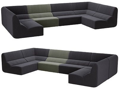 European-style double sofa tofu block sofa children'sofa office sofa living room sofa model