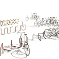 Commercial Bicycle Racks with Various Designs for Secure Bike Parking in Public Areas