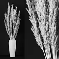 Elegant Beige Vase With Dried Pampas Grass For Minimalist Home Decor