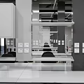 Modern Laboratory Interior With Spacious Design Stainless Steel Benches Faucets Fume Hoods And Ceiling Lights
