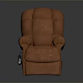 Modern Orange Recliner Chair With Cushioned Back Soft Armrests And Comfortable Seating