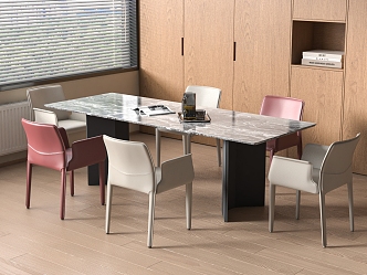 Modern Dining Table Chair Combination Dining Table Chair 3d model