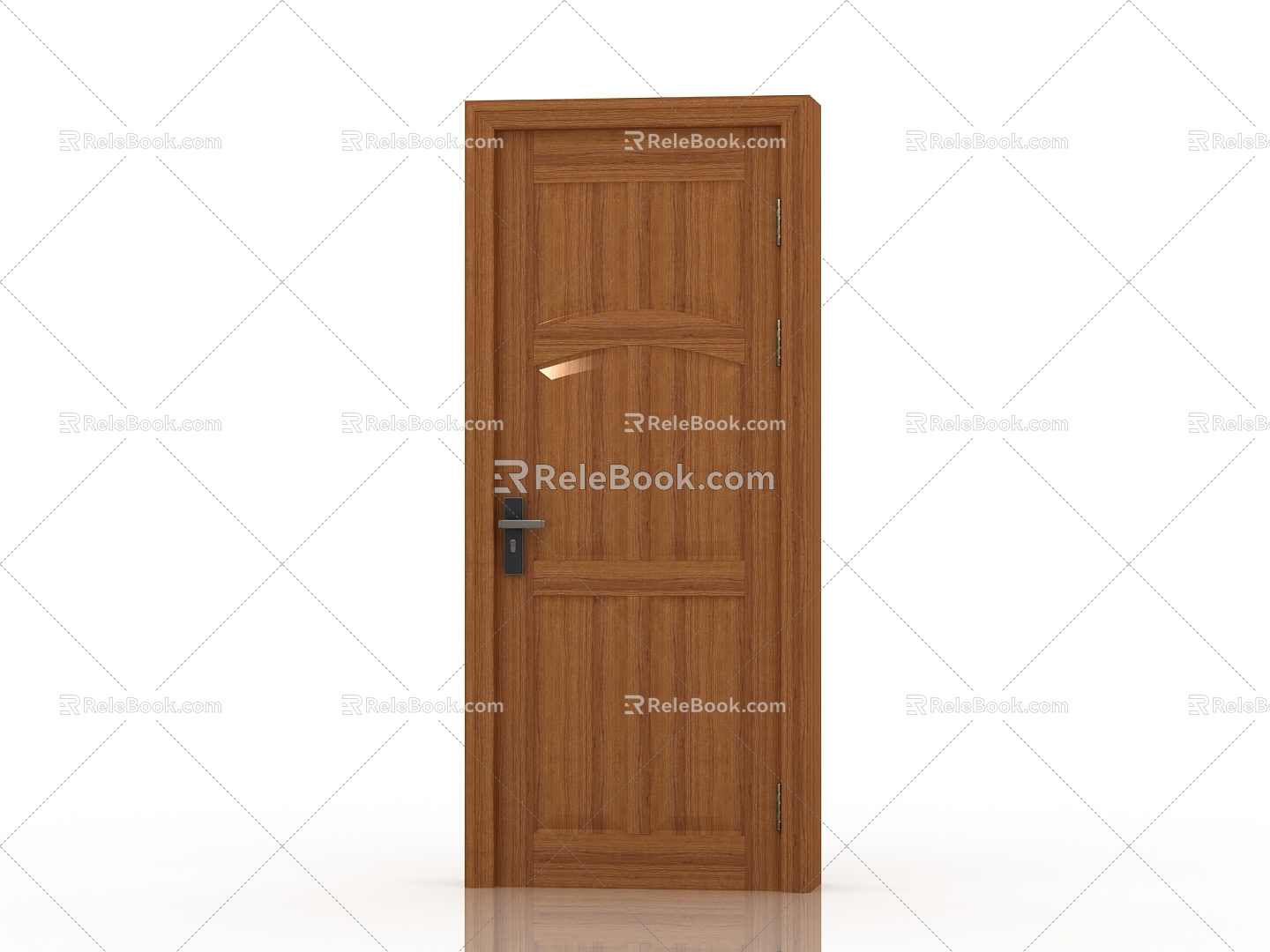 Jianou solid wood door interior door door 3d model