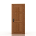 Jianou solid wood door interior door door 3d model