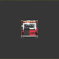 Fun Kids Pixel Art Ambulance Toy with Red White Design for Children Play