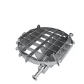 Round Metal Grid Structure With Circular Frame And Connecting Components