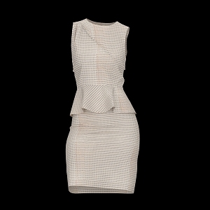 Women's top skirt 3d model