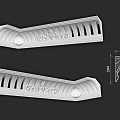 Decorative Gypsum Cornice with Intricate Patterns and Elegant Design for Interior Decoration 3d model