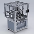 Nut riveting machine production equipment assembly line workbench 3d model