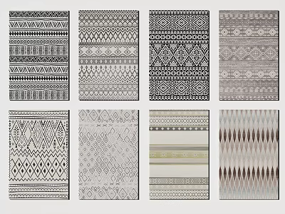 modern square carpet carpet 3d model