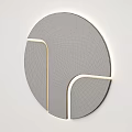 Modern Round Illuminated Mirror With Sleek Geometric Frame And LED Lights 3d model