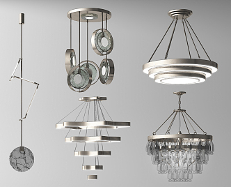 Light Luxury Chandelier 3d model