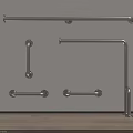 Stainless Steel Wall Mounted Grab Bars With Straight L Shaped And Curved Designs